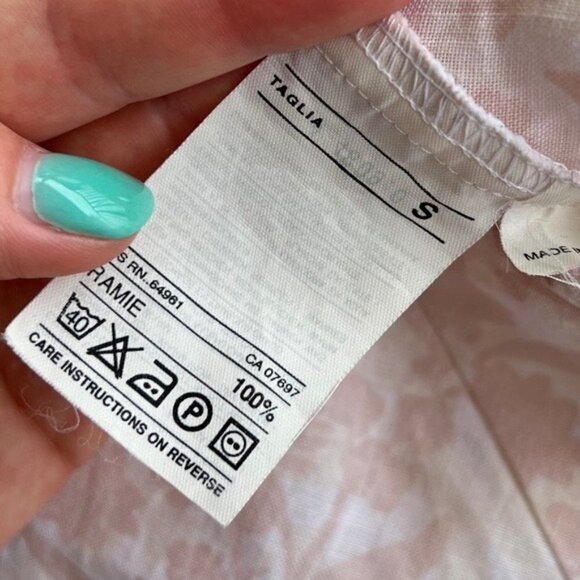 Sisley NWOT Pink Floral Cotton Midi Dress Size Small - Picture 11 of 12